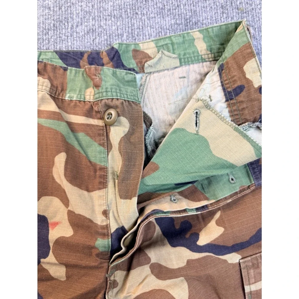 American Apparel Woodland Camo Cargo Pants Mens Small Long Tactical Workwear BDU